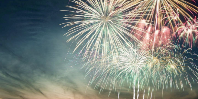 Evergreen consulting background image of fireworks
