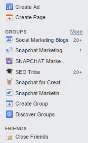 Facebook Groups, Groups Already Part Of, Discover