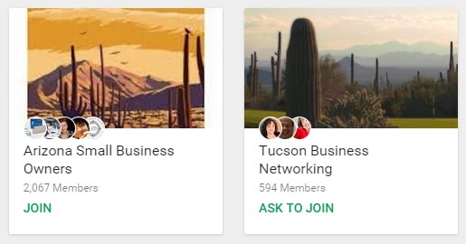 Google+ Community, Business Groups, Location Example
