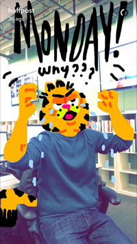 Snapchat Huffpost, My Story Drawing, Garfield