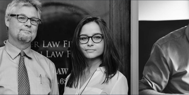 Black and white image of lawyer and administrator.